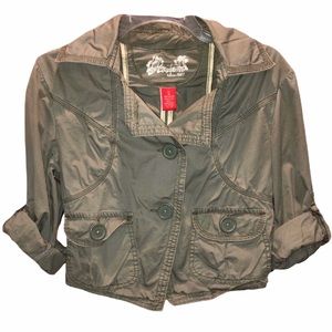 5/$20 Cargo Mint Green Cropped Jacket